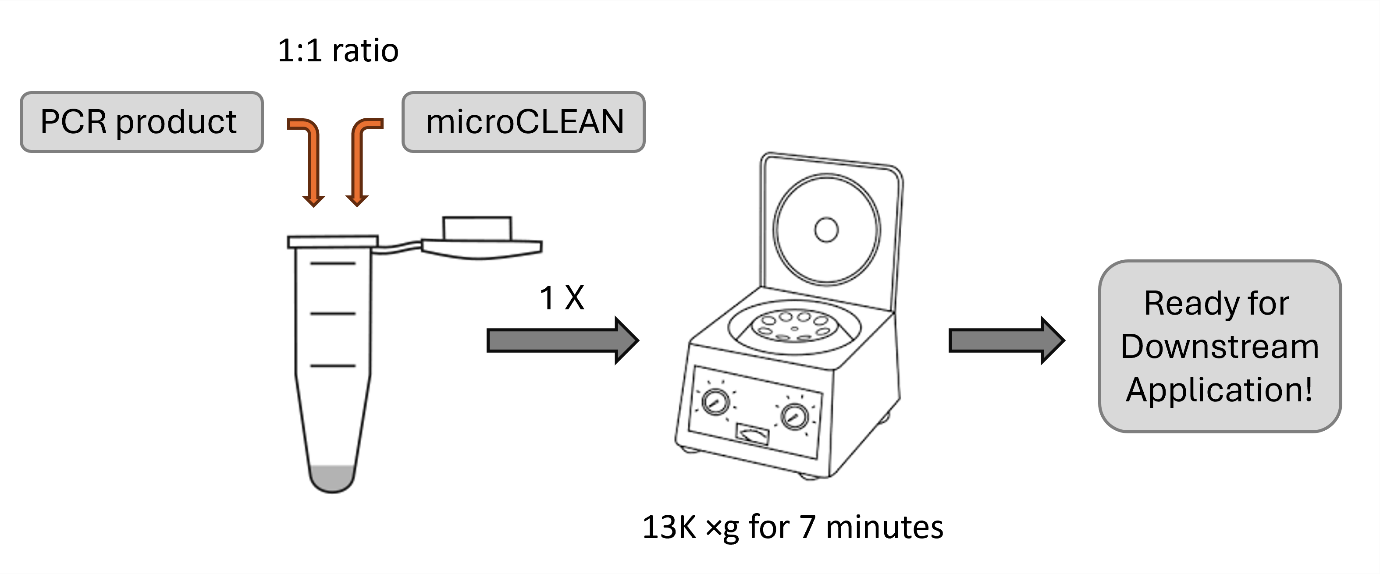 How to use microCLEAN as pcr product purification technique.